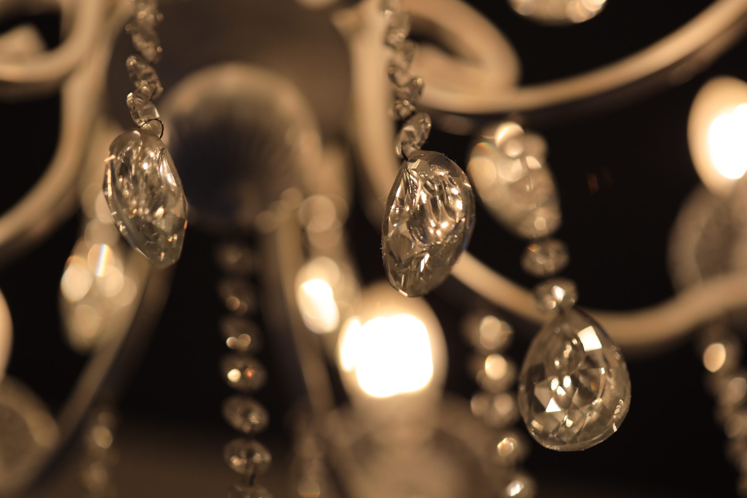 A,Close-up,Shot,Of,A,Decorative,Chandelier,With,Multiple,Lights.